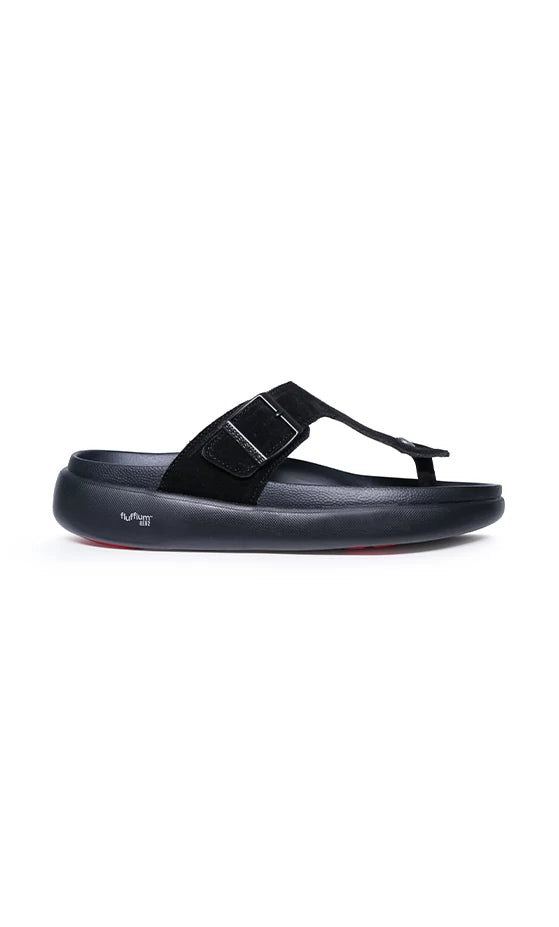 Happenstance Mufti Jaguar Men's Luxury Slip-On Sandals - Black