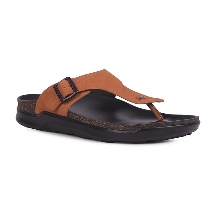 Lee Cooper LC8701C Men's Premium V-Strap Sandals - Brown